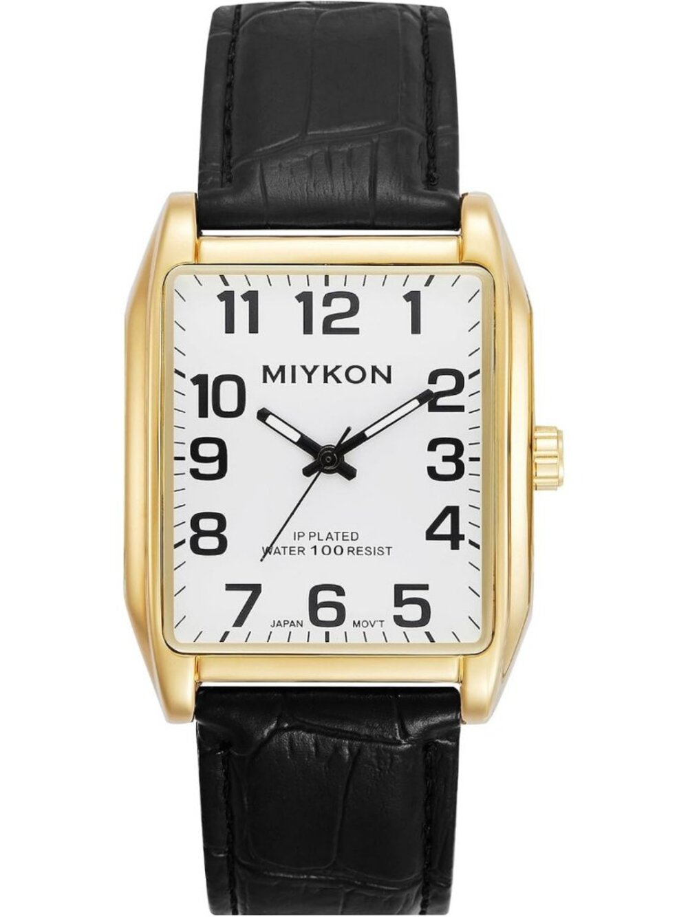 Vintage Men’s Tank Dress Watch - Genuine Leather Strap, Water Resistant, Classic